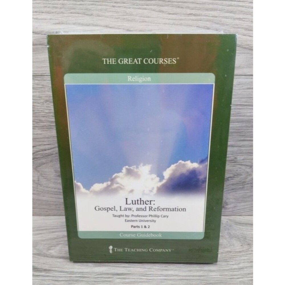 Great Courses Luther: Gospel, Law & Reformation Parts 1 & 2 Guidebook + 2 DVDs